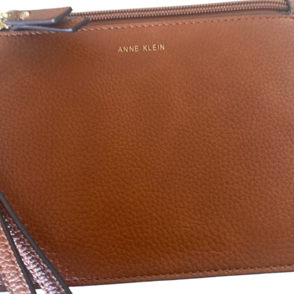 Anne Kline Wristlet Pebbled leather